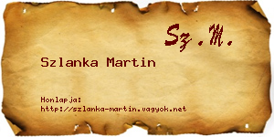 Szlanka Martin névjegykártya